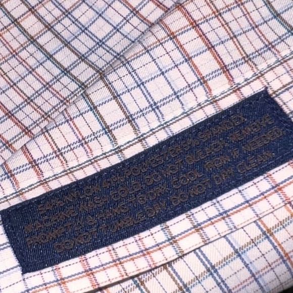 David Donahue Fusion Performance Check Button Down Collar Dress Shirt XXL 18.5 - Picture 4 of 4